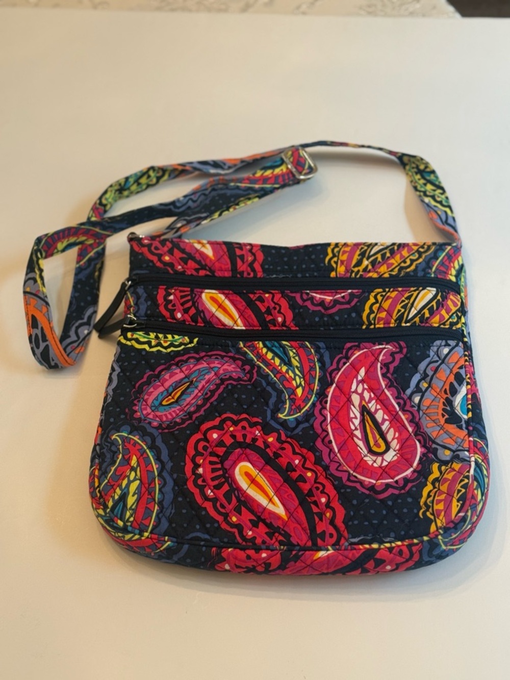 Vera Bradley Very Berry Paisley Large Hipster Crossbody Retired Print